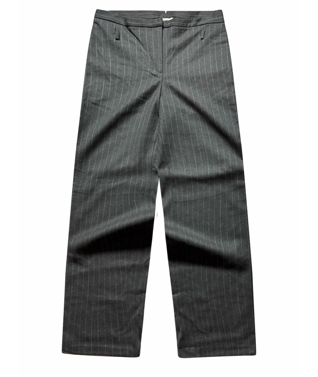 MALO Серые шерстяные брюки широкие, фото 1