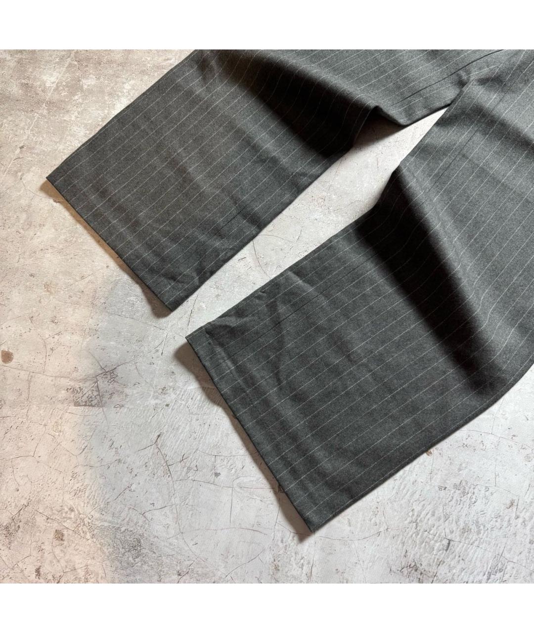 MALO Серые шерстяные брюки широкие, фото 3