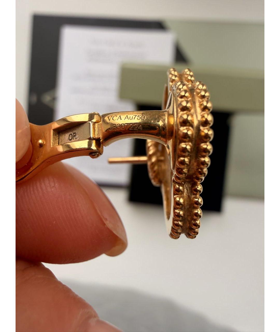 VAN CLEEF & ARPELS Золотые серьги из желтого золота, фото 4