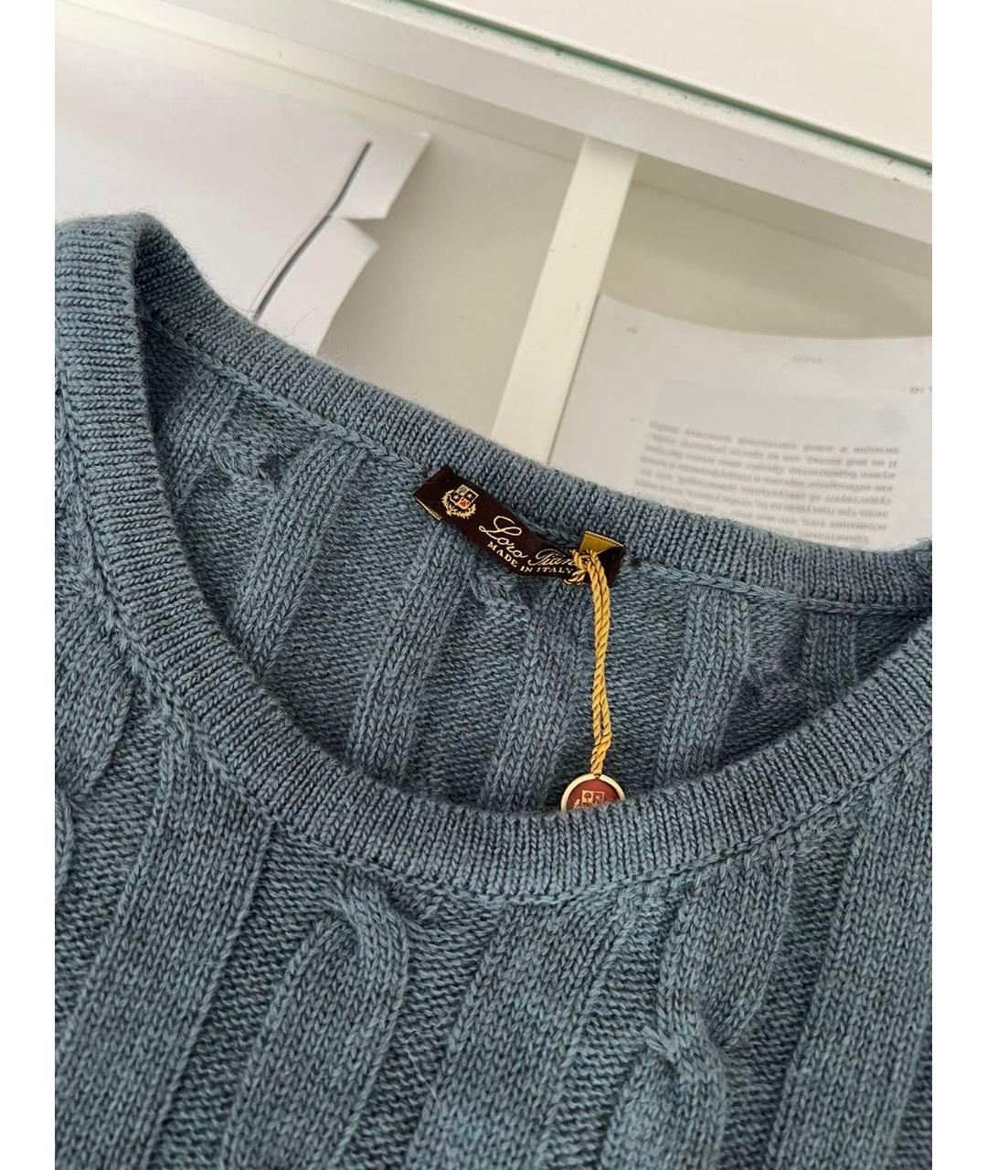 LORO PIANA Голубой кашемировый джемпер / свитер, фото 6