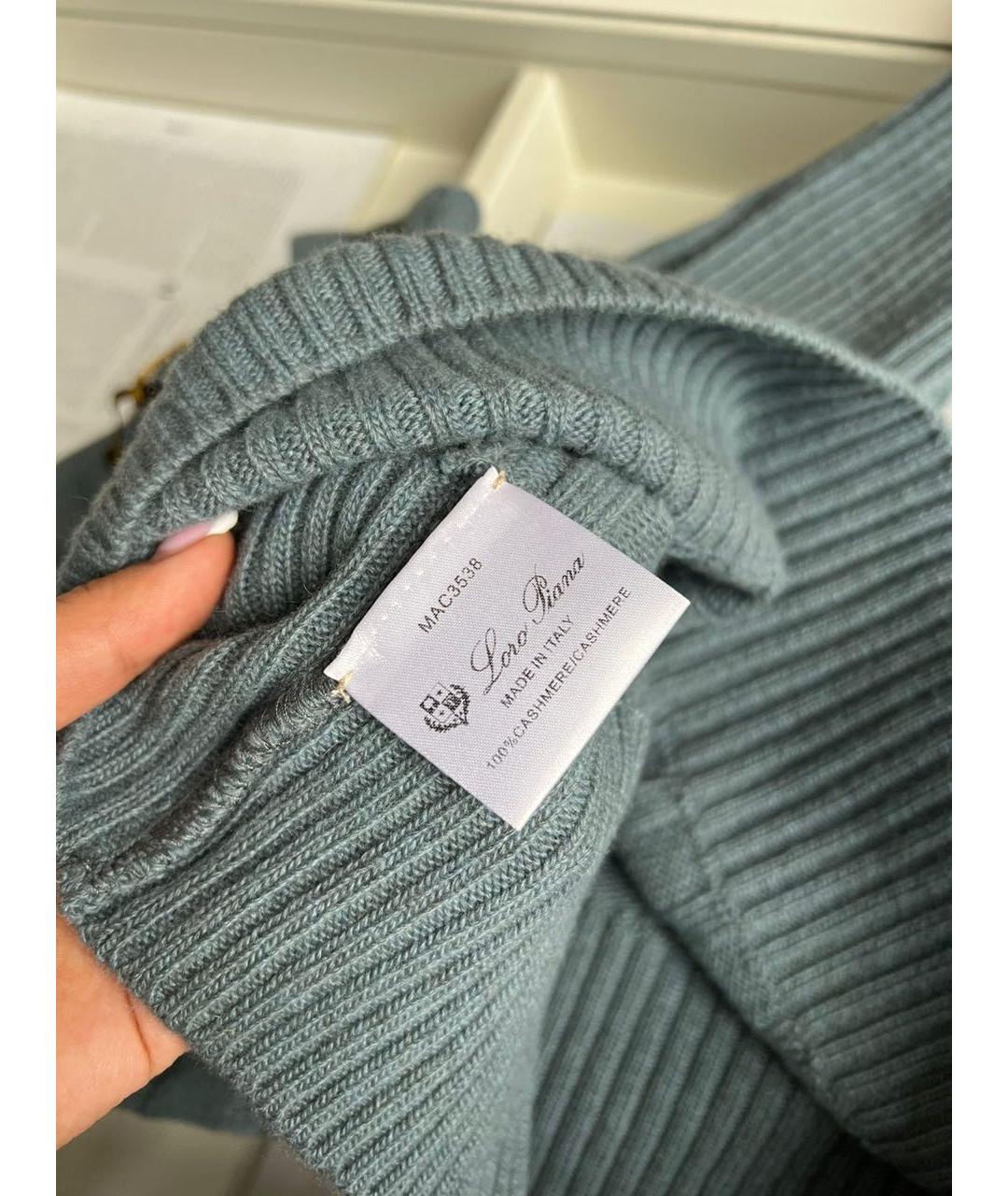 LORO PIANA Голубой кашемировый джемпер / свитер, фото 5