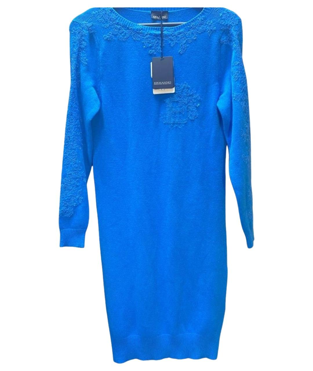 ERMANNO SCERVINO Синее полиэстеровое повседневное платье, фото 1