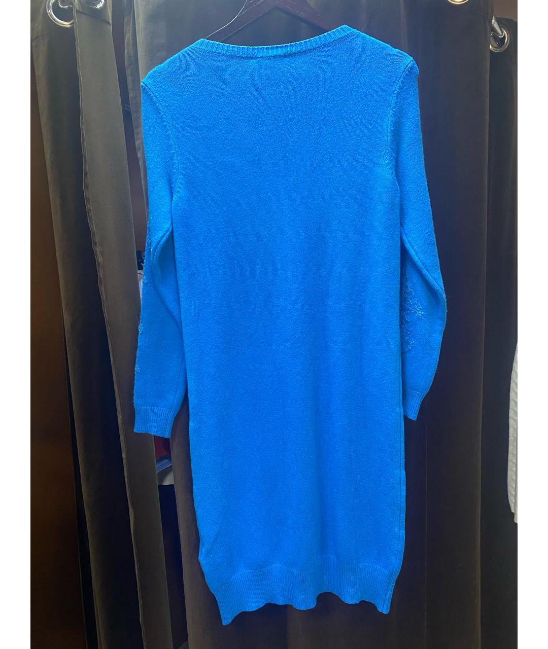 ERMANNO SCERVINO Синее полиэстеровое повседневное платье, фото 2