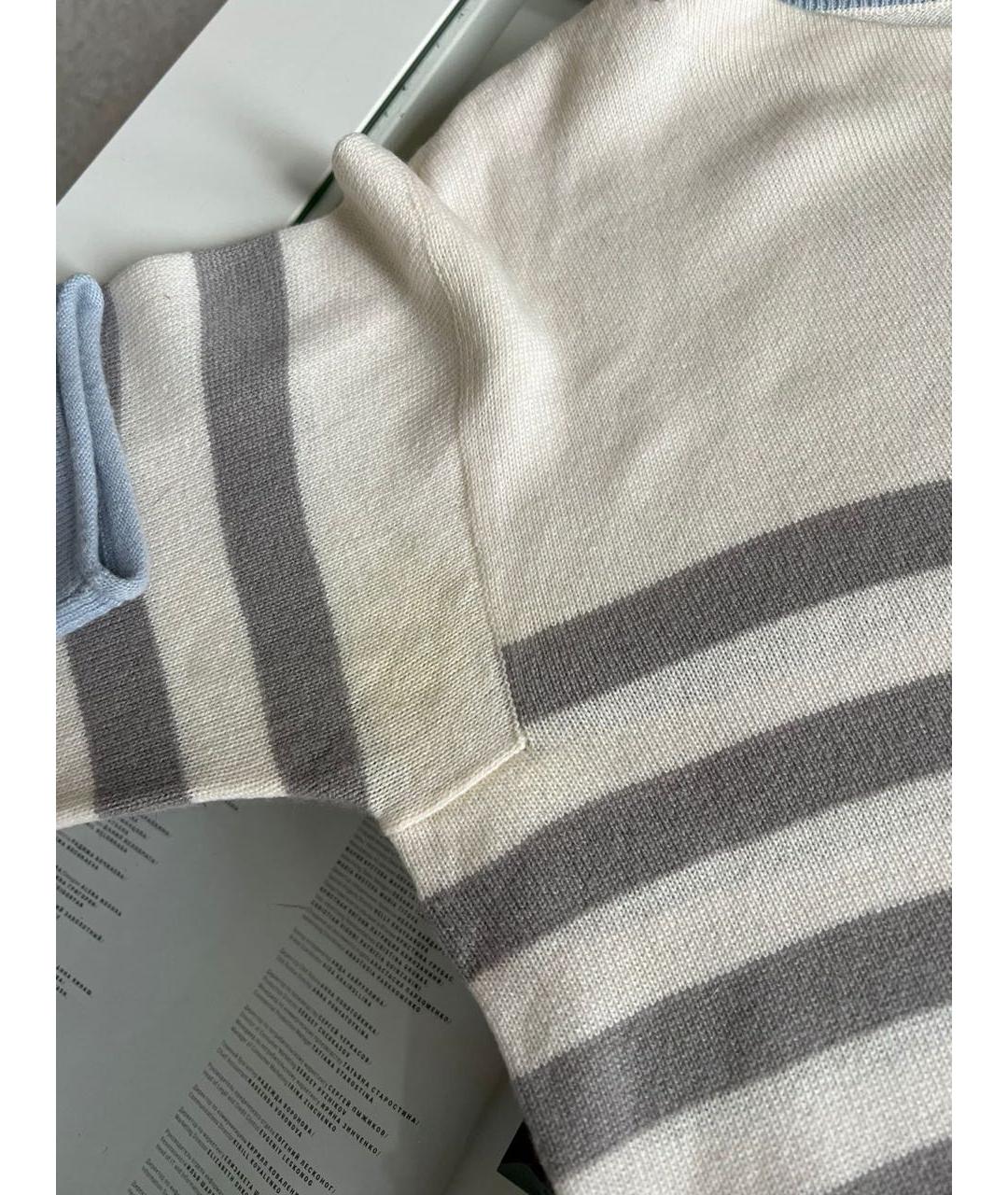 LORO PIANA Белый кашемировый джемпер / свитер, фото 5