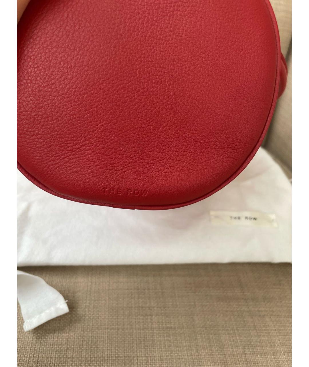 THE ROW Красная кожаная сумка с короткими ручками, фото 2