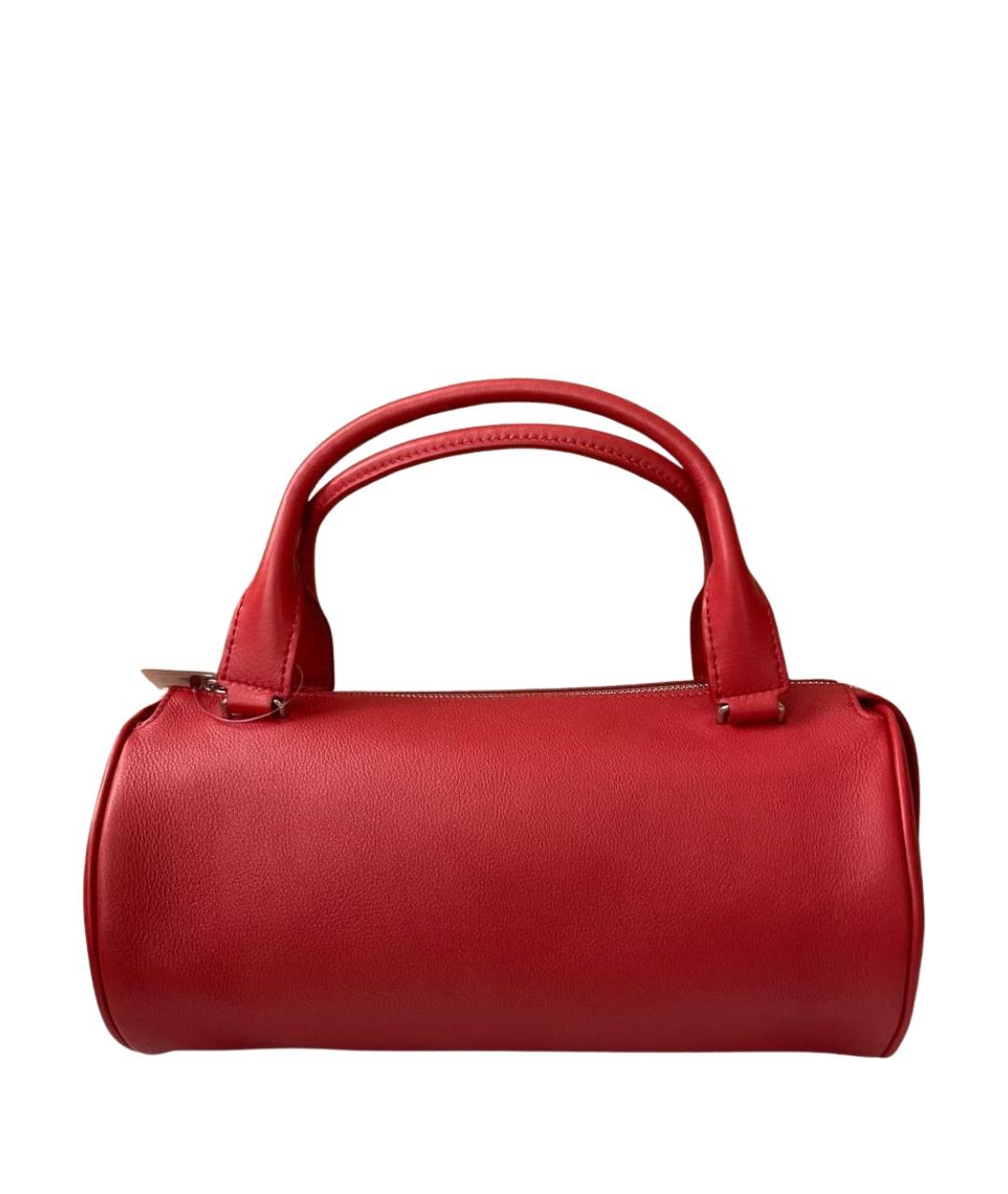 THE ROW Красная кожаная сумка с короткими ручками, фото 1