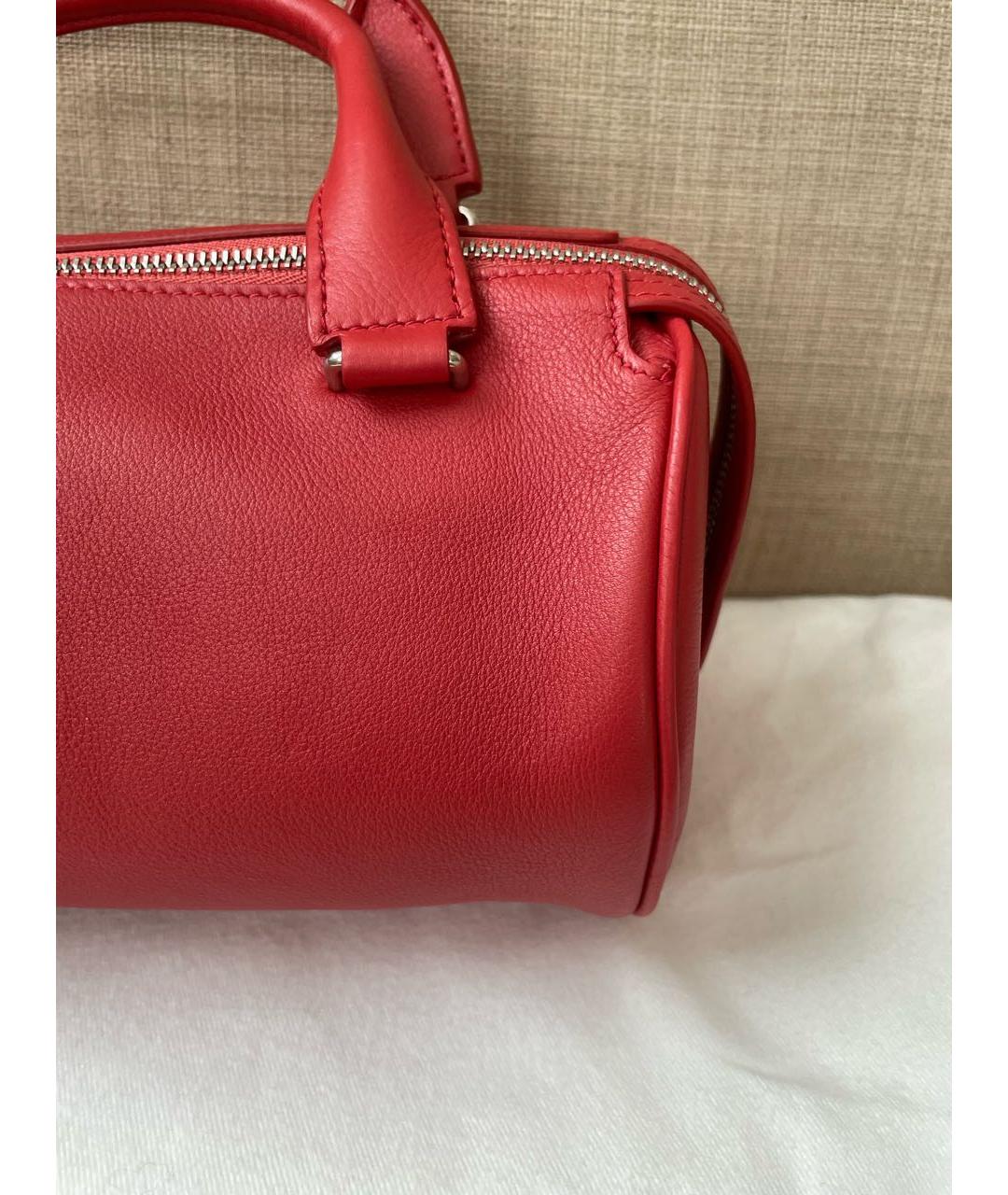 THE ROW Красная кожаная сумка с короткими ручками, фото 6