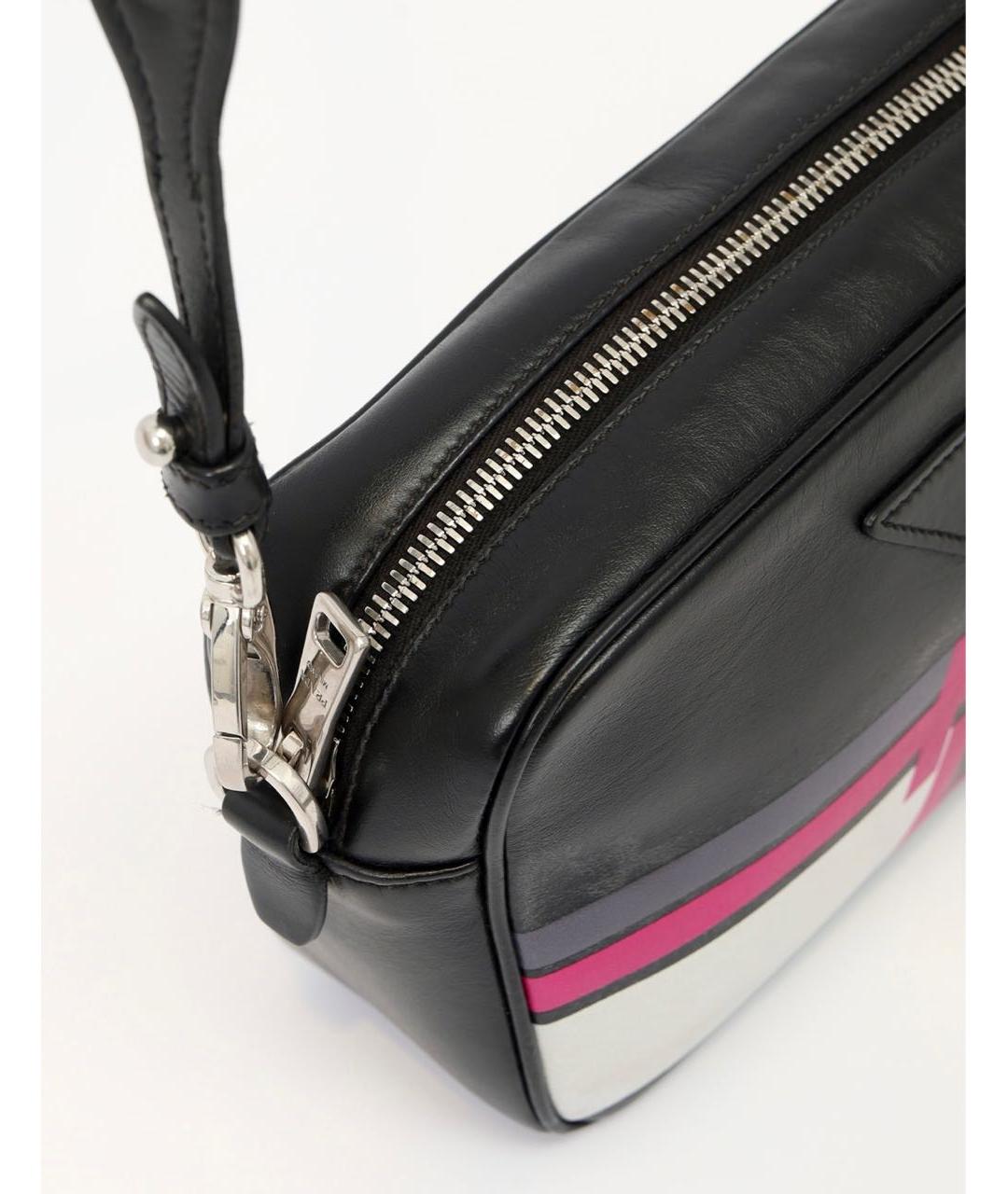 PRADA Черная кожаная сумка через плечо, фото 7