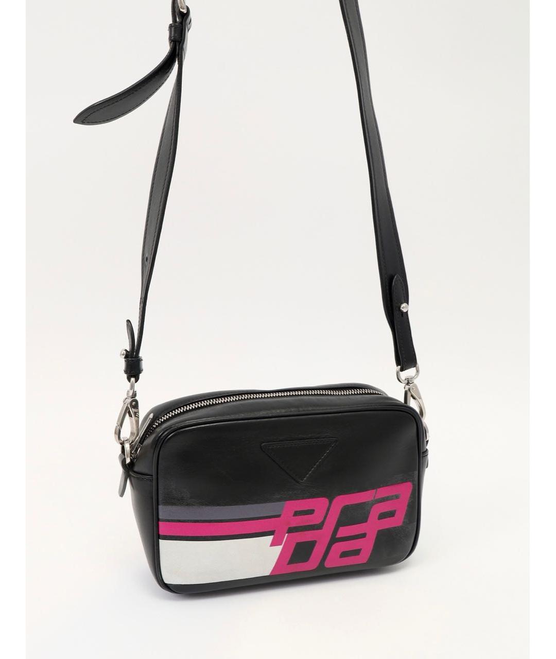 PRADA Черная кожаная сумка через плечо, фото 5