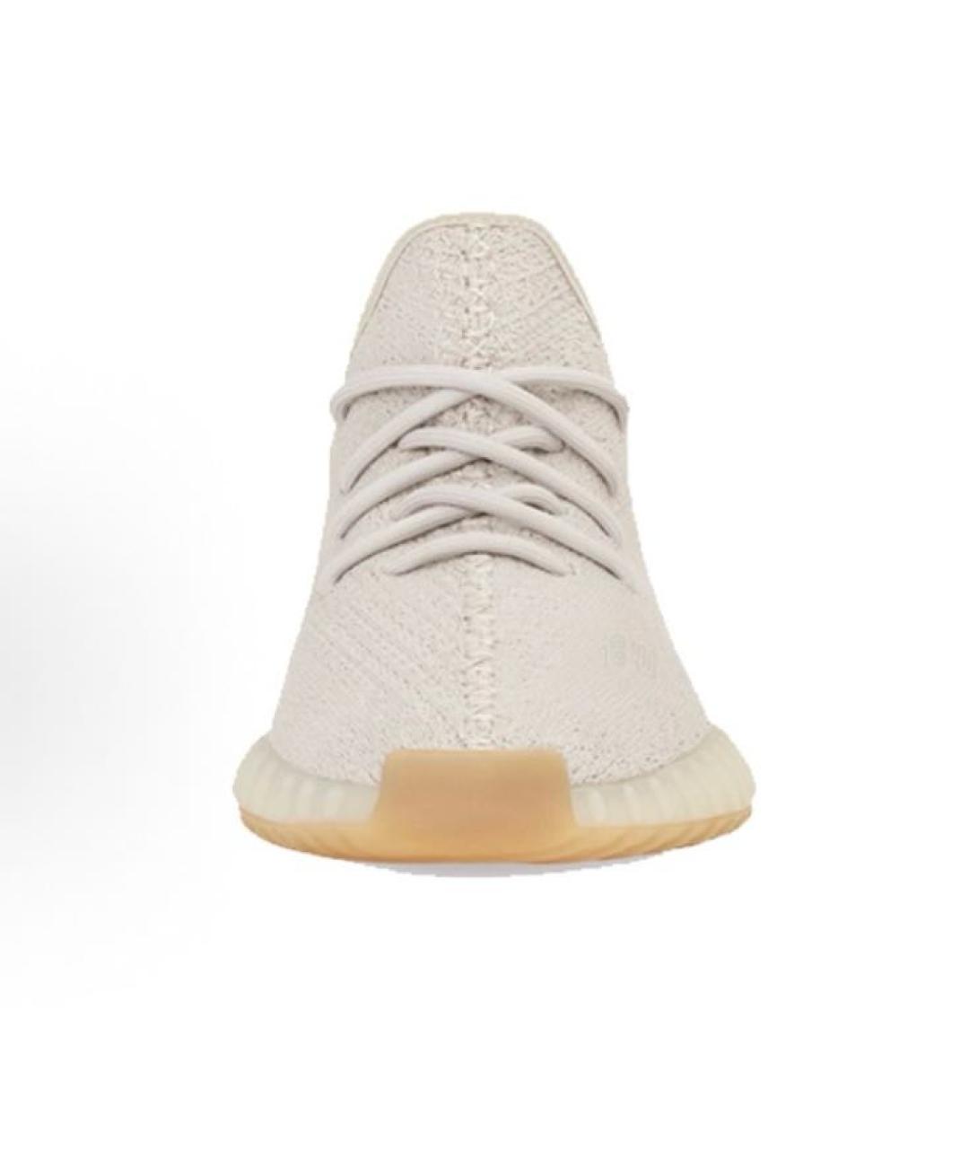 ADIDAS YEEZY Бежевые текстильные низкие кроссовки / кеды, фото 3