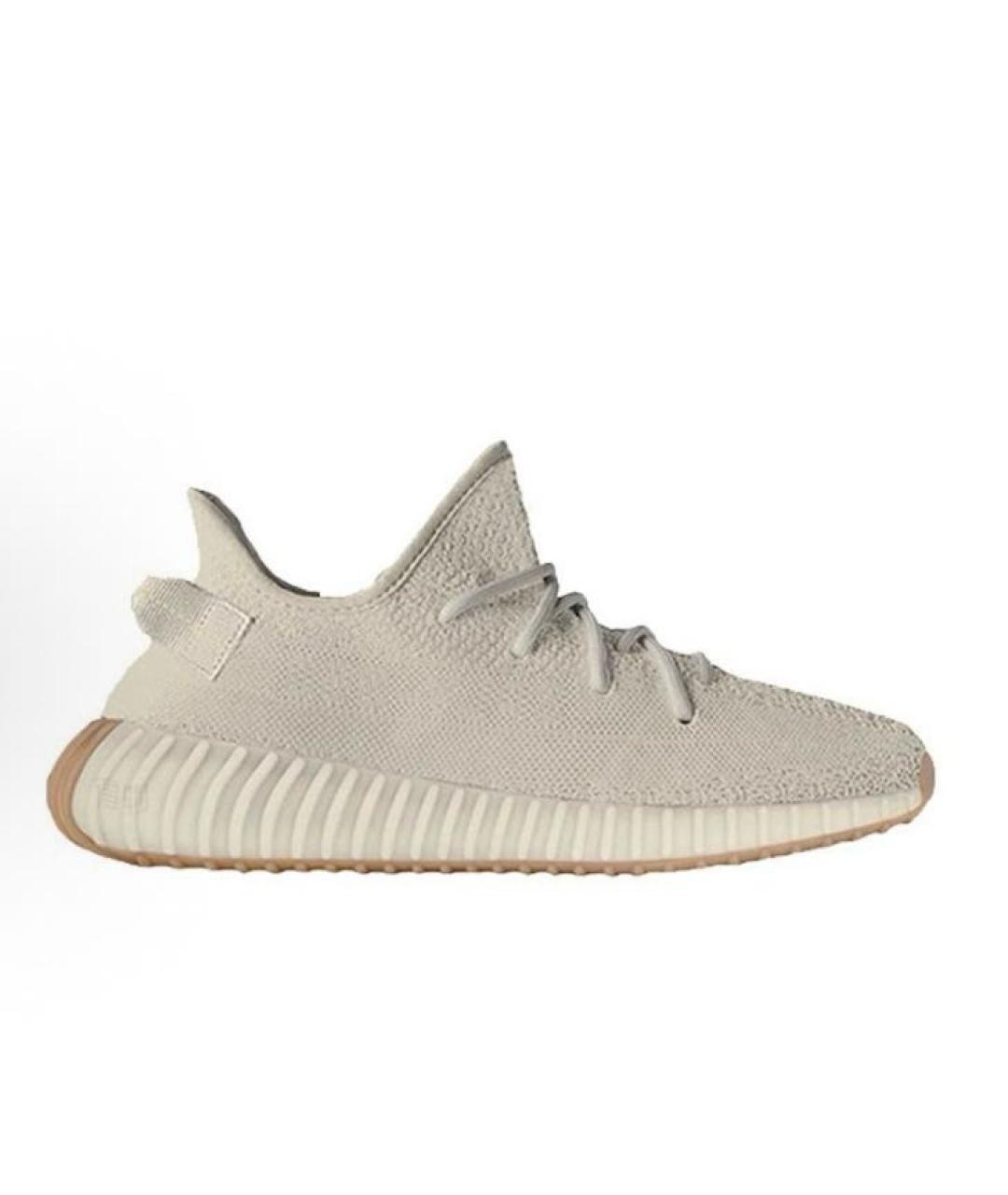 ADIDAS YEEZY Бежевые текстильные низкие кроссовки / кеды, фото 6