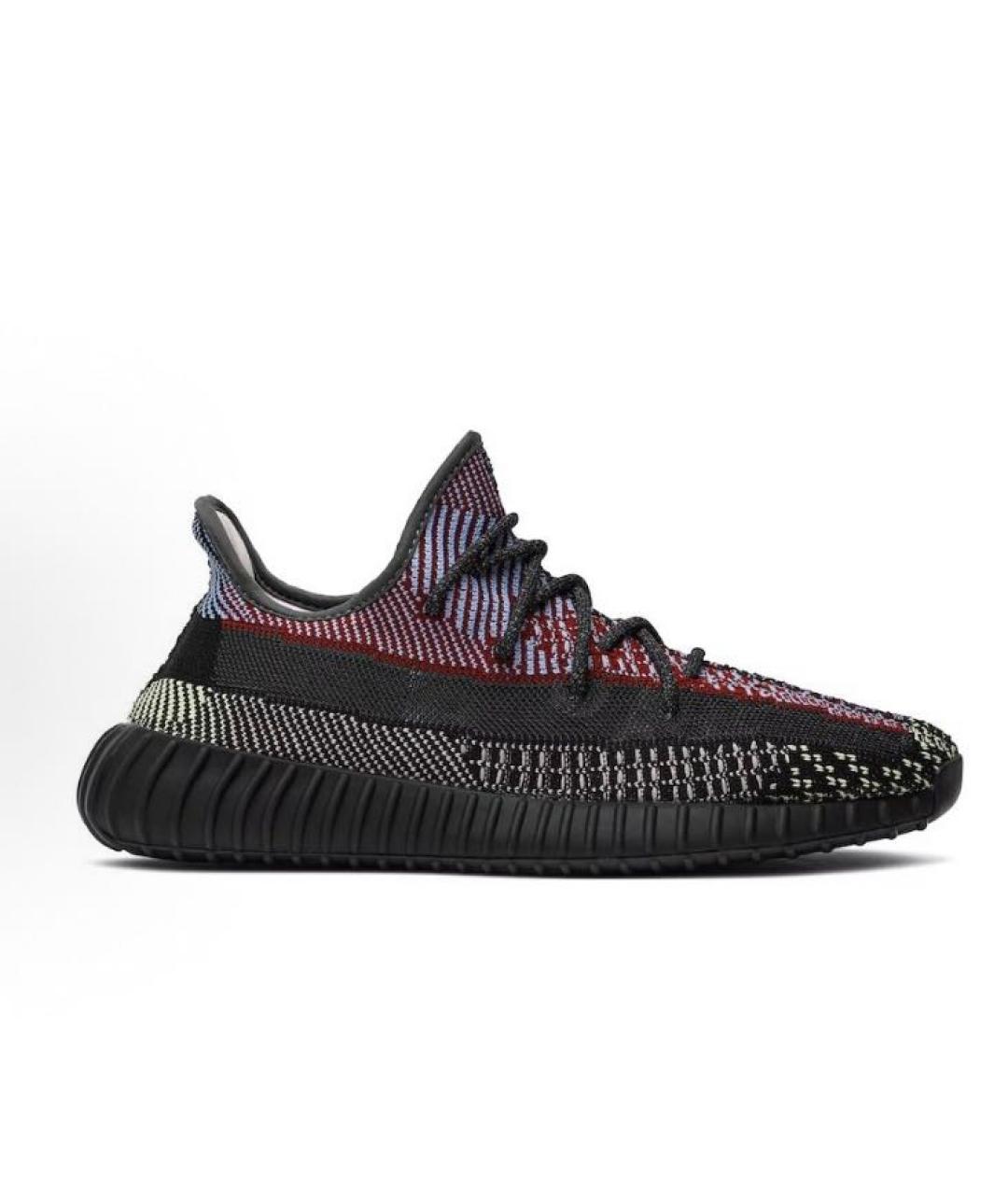 ADIDAS YEEZY Черные текстильные низкие кроссовки / кеды, фото 6