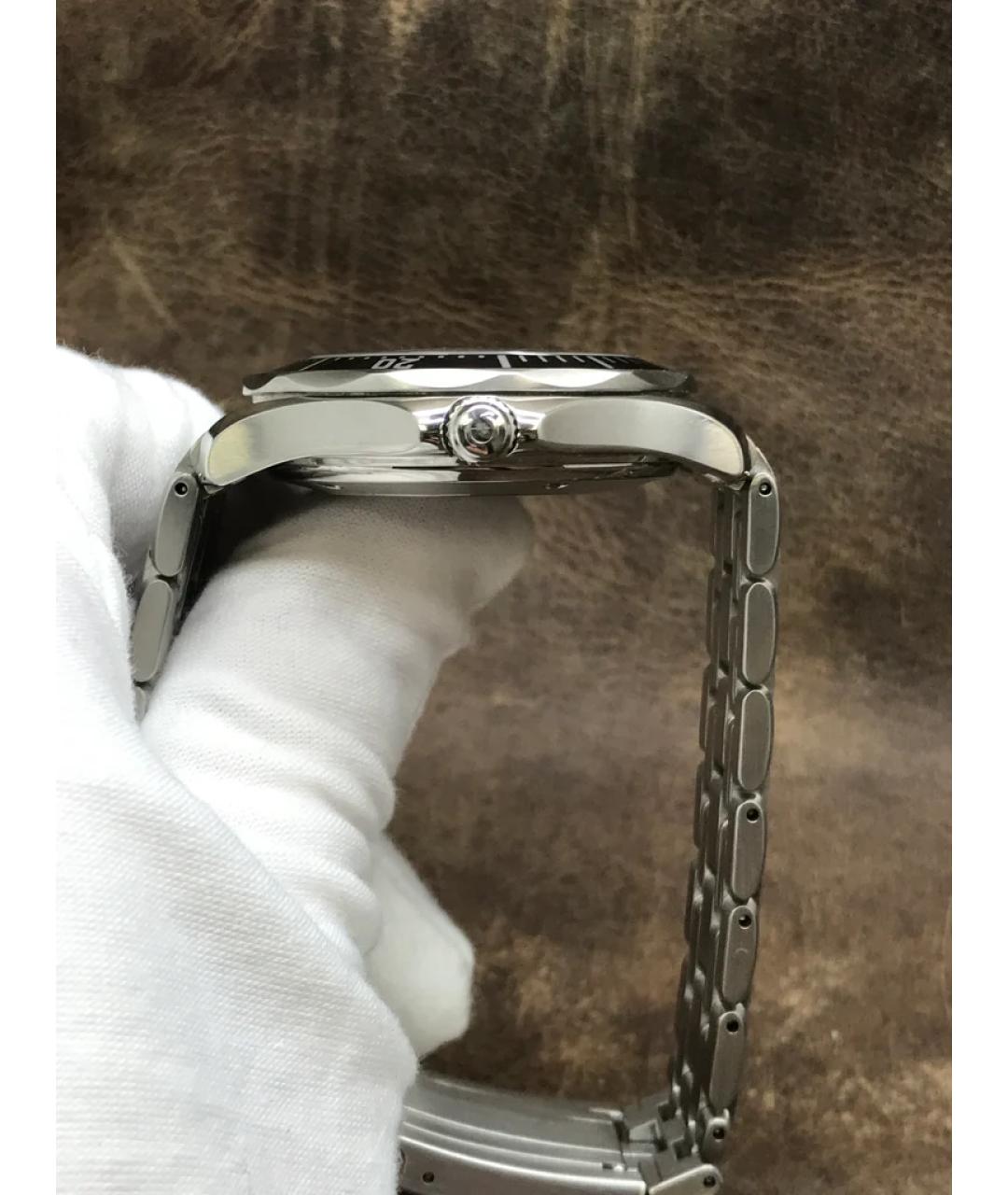 OMEGA Черные металлические часы, фото 4