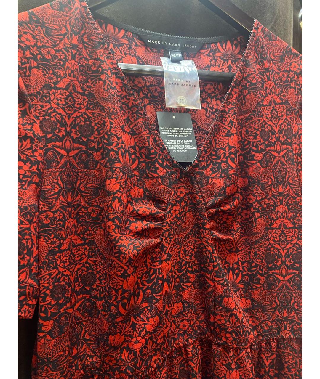 MARC BY MARC JACOBS Красное полиэстеровое повседневное платье, фото 2