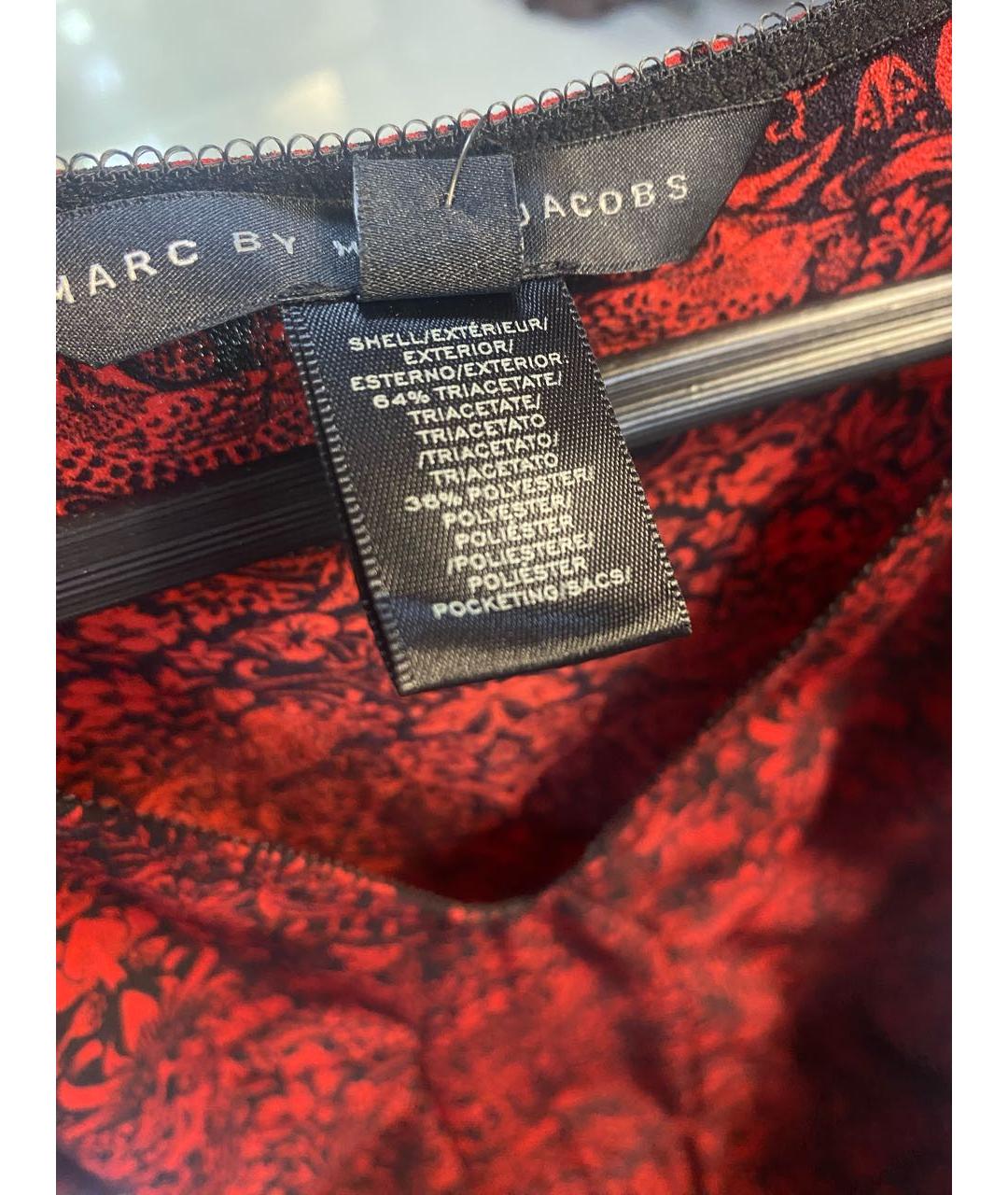 MARC BY MARC JACOBS Красное полиэстеровое повседневное платье, фото 5