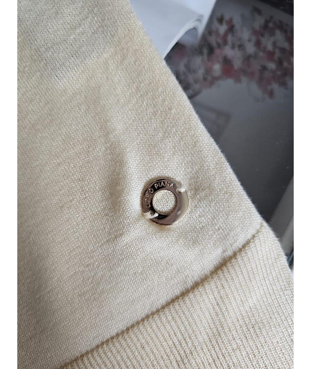 LORO PIANA Бежевый джемпер / свитер, фото 6