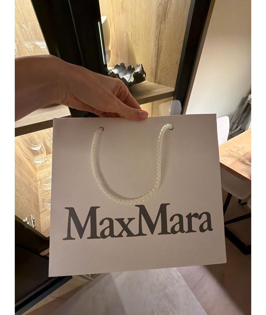 MAX MARA Черные кожаные перчатки, фото 5