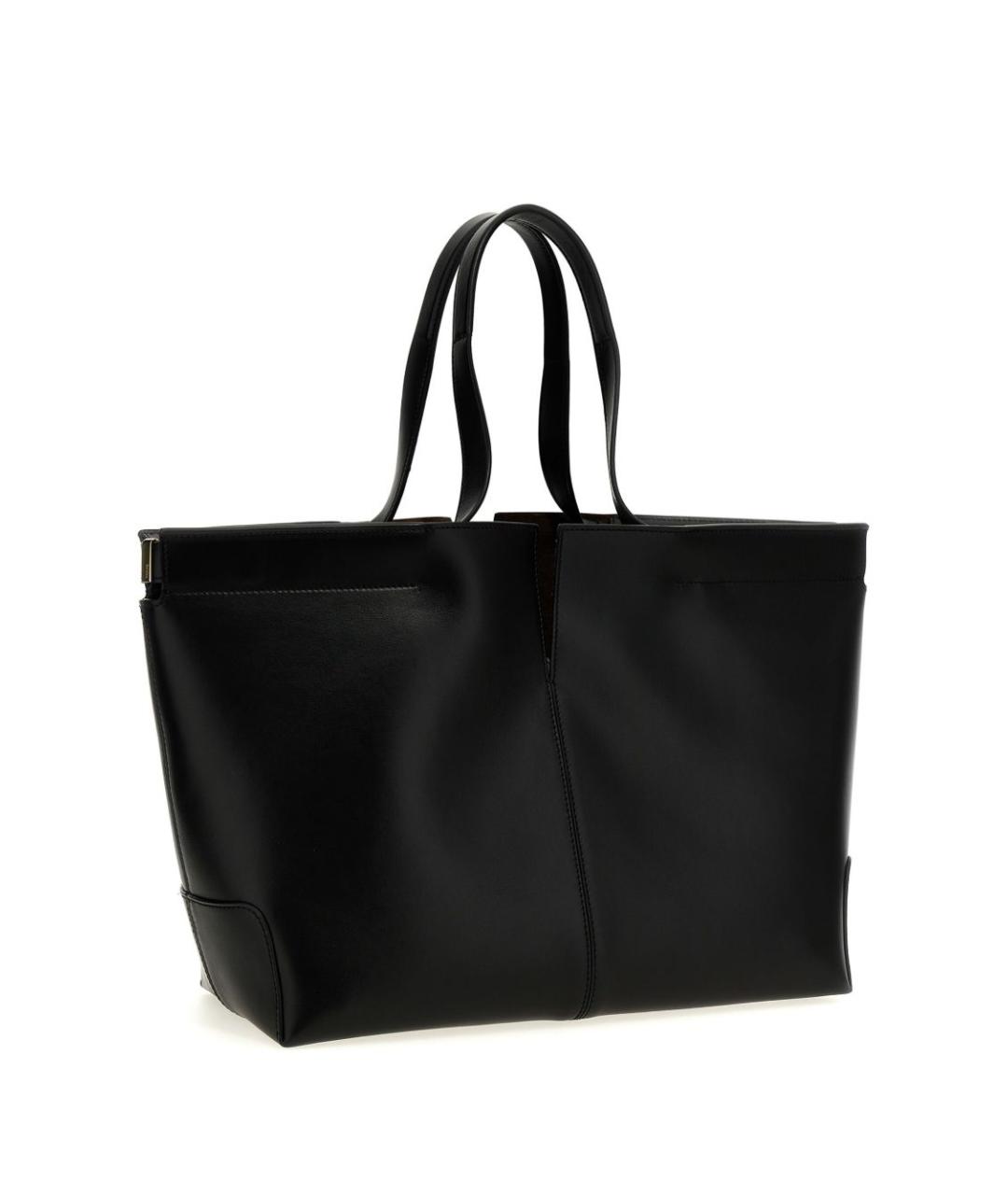 TOD'S Черная кожаная сумка тоут, фото 4