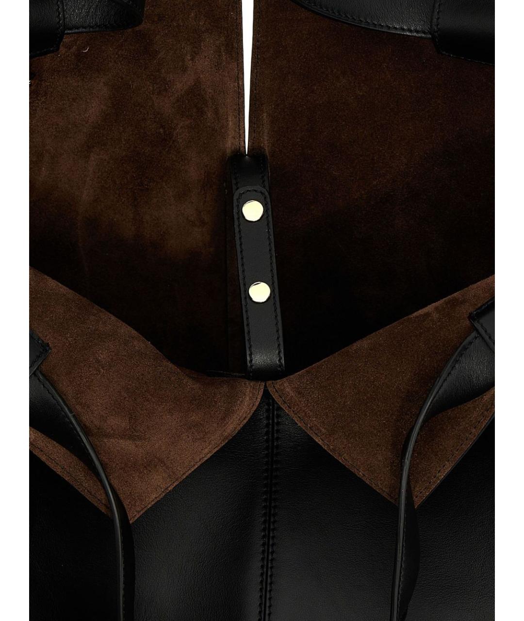 TOD'S Черная кожаная сумка тоут, фото 2