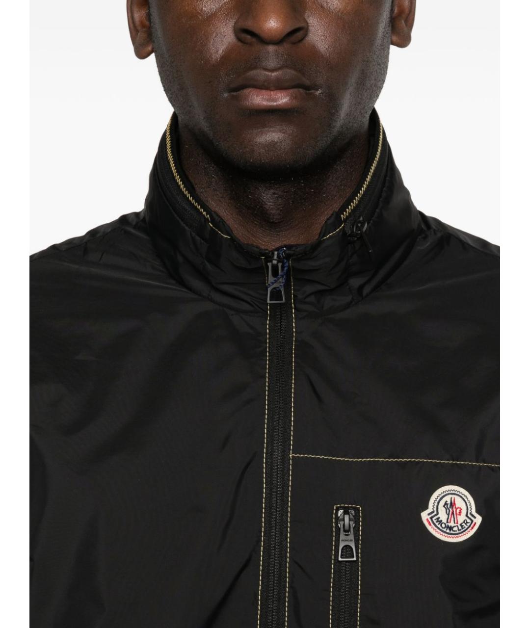 MONCLER Черная полиамидовая куртка, фото 4