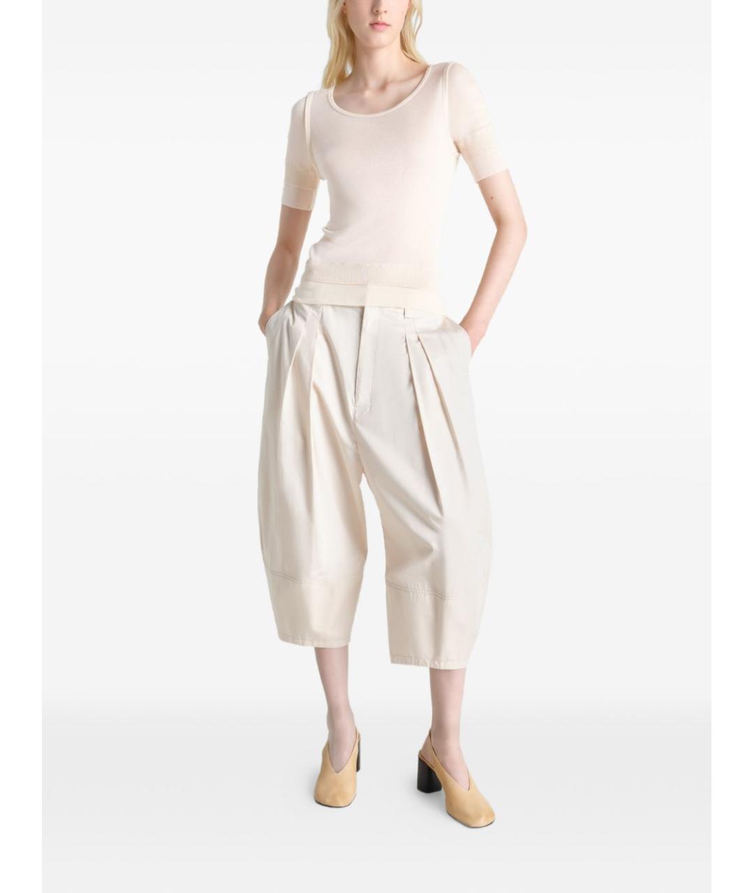 LEMAIRE Бежевая вискозная футболка, фото 3