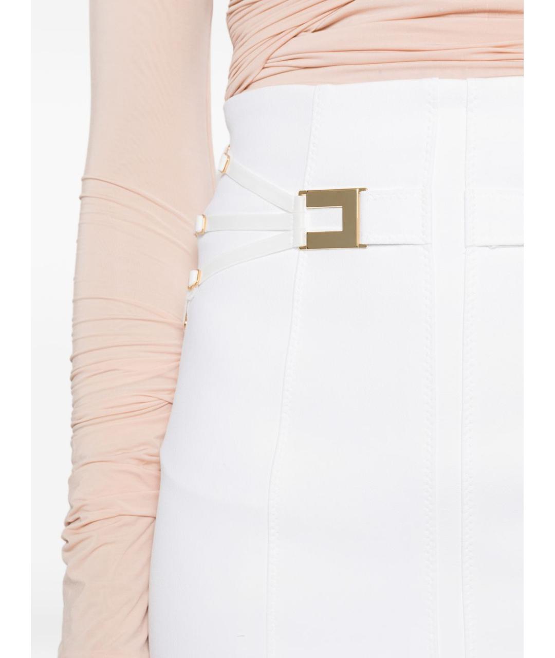 ELISABETTA FRANCHI Белая юбка мини, фото 3