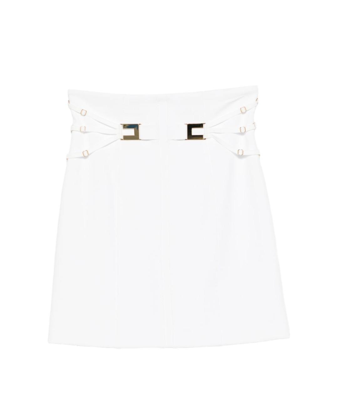 ELISABETTA FRANCHI Белая юбка мини, фото 1