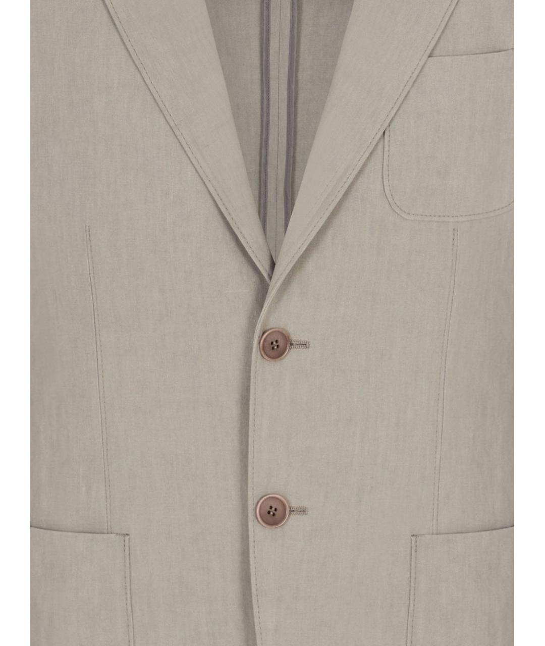 GIORGIO ARMANI Бежевый льняной пиджак, фото 2