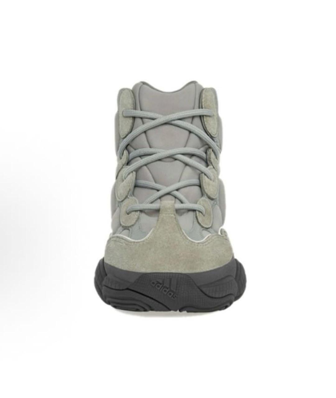 ADIDAS YEEZY Серые замшевые высокие кроссовки / кеды, фото 3