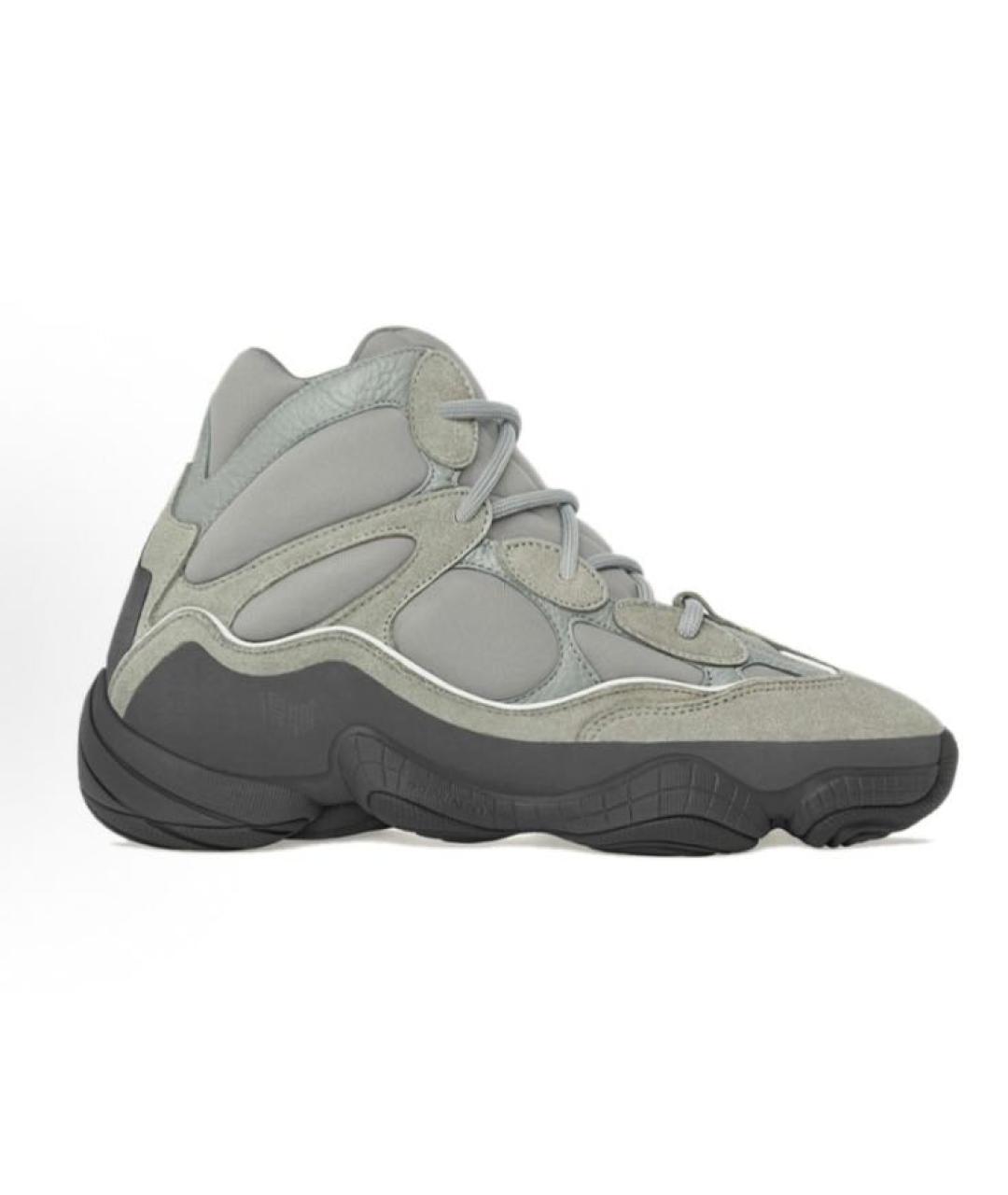 ADIDAS YEEZY Серые замшевые высокие кроссовки / кеды, фото 6
