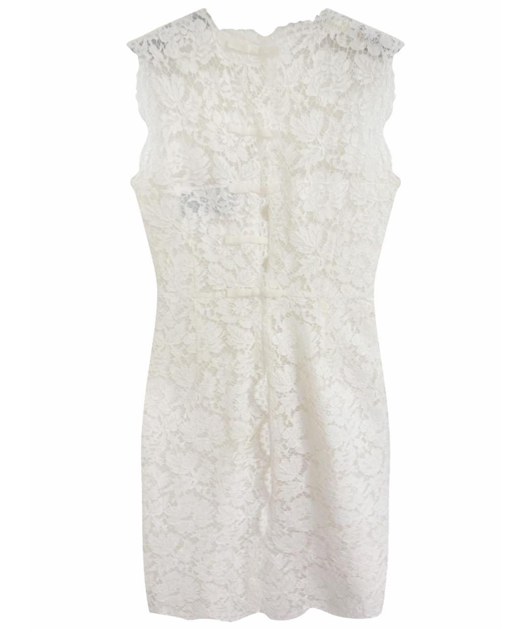 VALENTINO Белое кружевное коктейльное платье, фото 1
