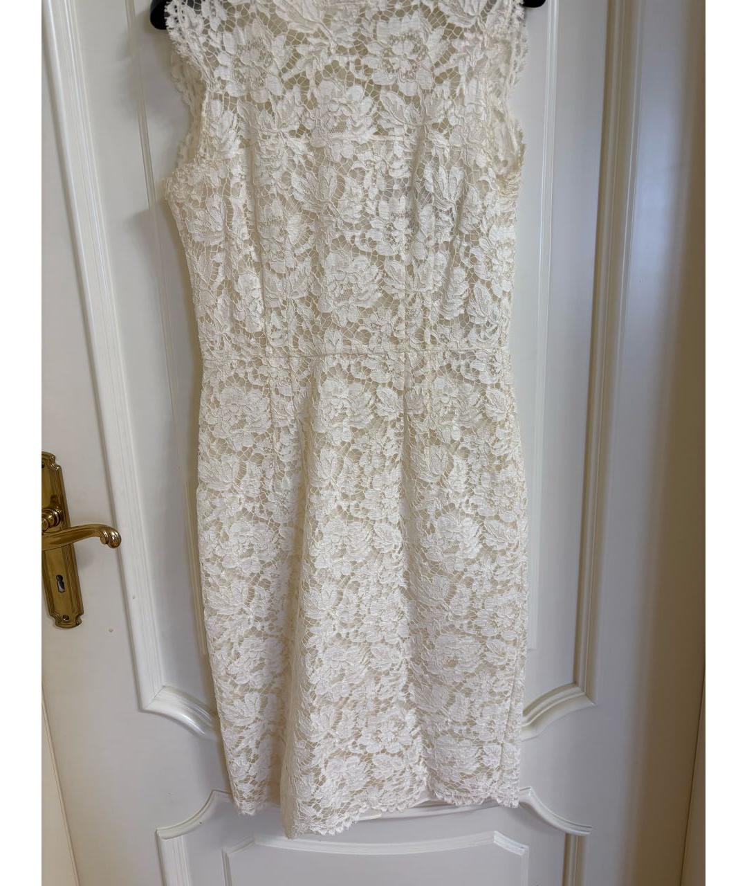 VALENTINO Белое кружевное коктейльное платье, фото 2