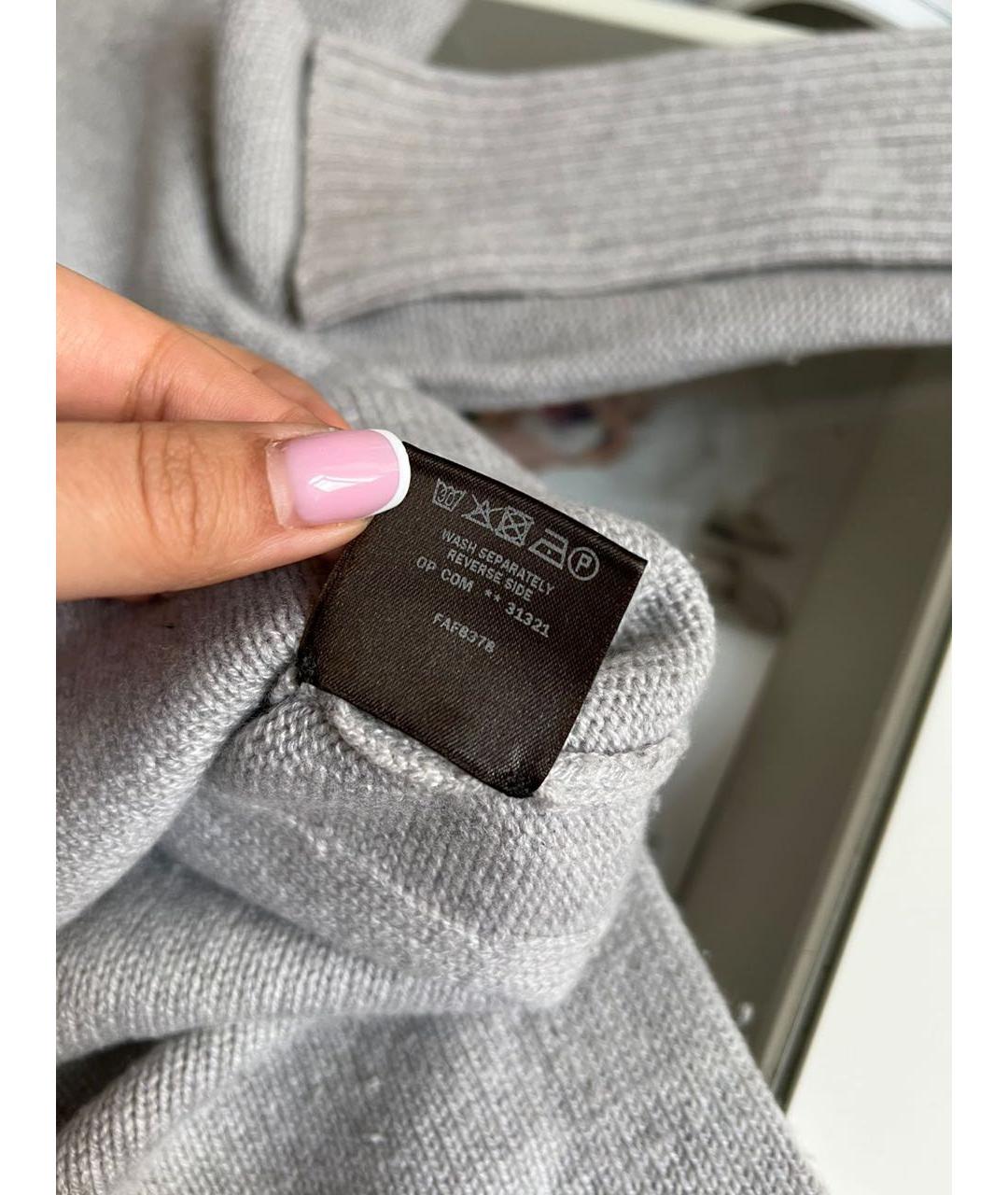 LORO PIANA Серый кашемировый джемпер / свитер, фото 5