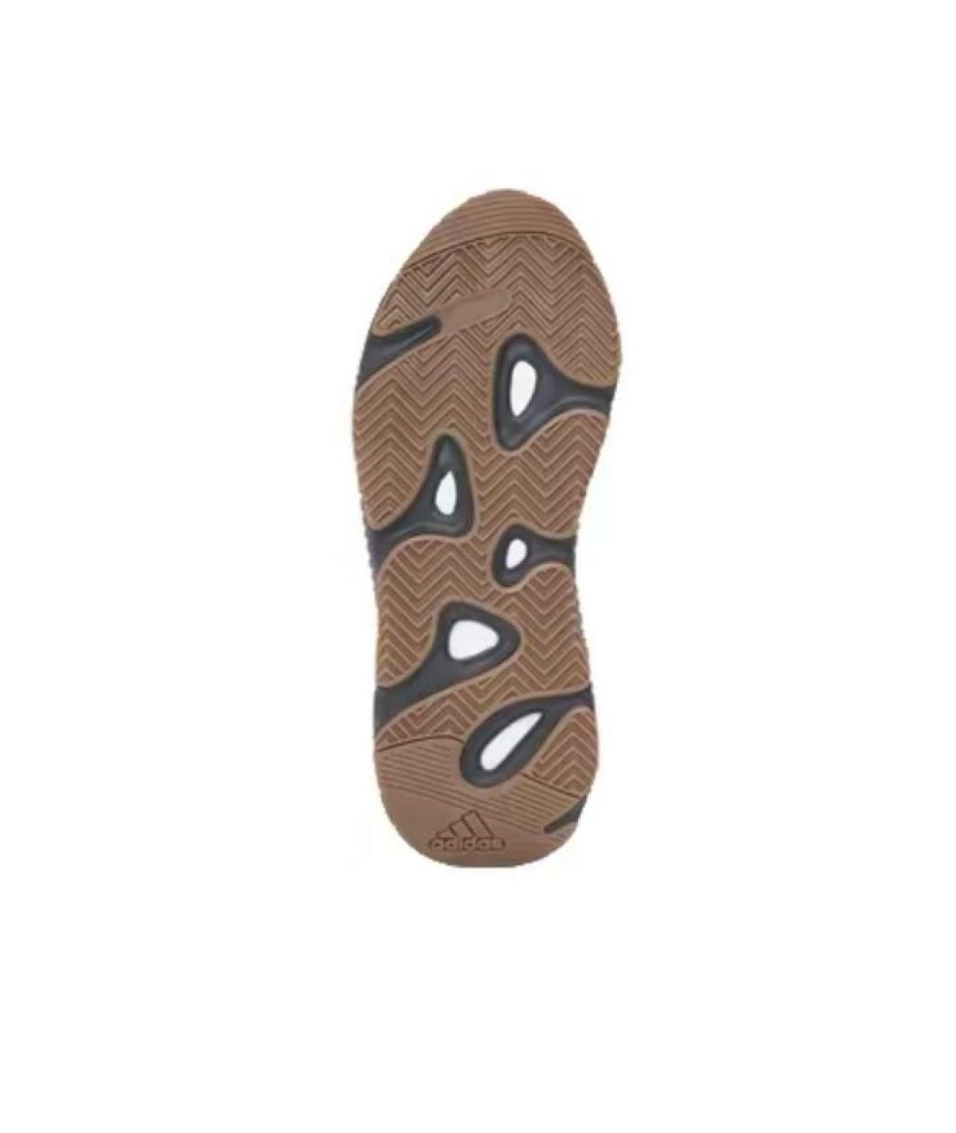 ADIDAS YEEZY Коричневые замшевые низкие кроссовки / кеды, фото 5