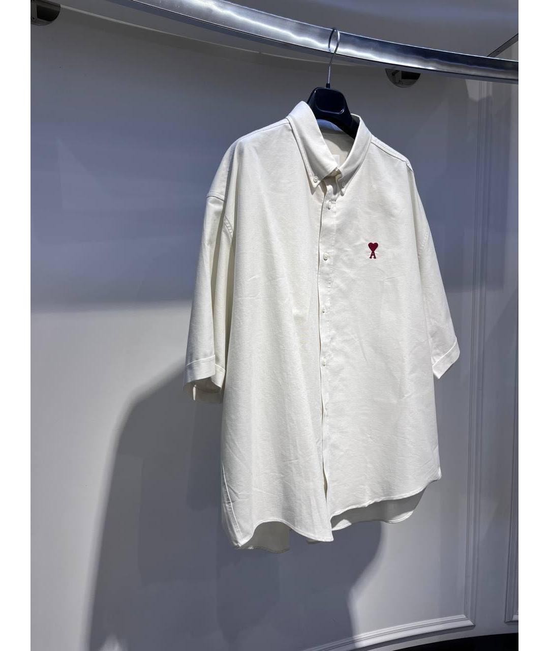 Ami Paris Белая хлопковая кэжуал рубашка, фото 2