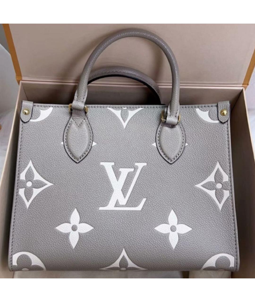LOUIS VUITTON Серая сумка с короткими ручками, фото 4