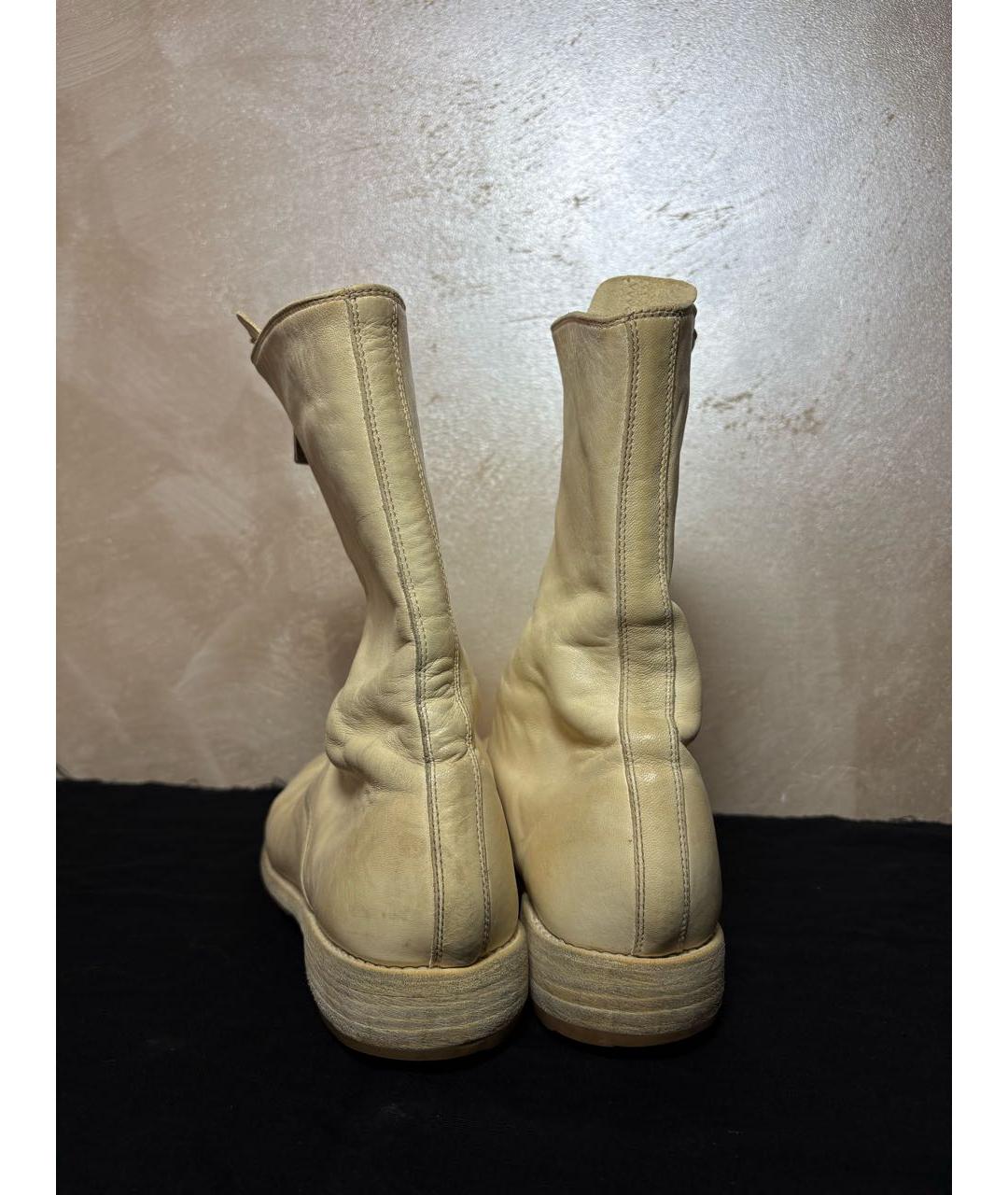 GUIDI Белые кожаные полусапоги, фото 4