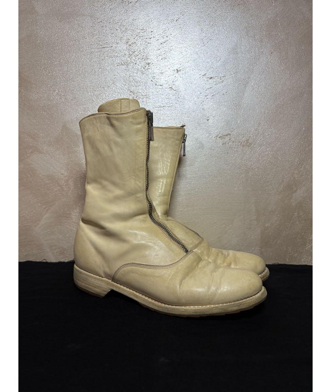 GUIDI Белые кожаные полусапоги, фото 9