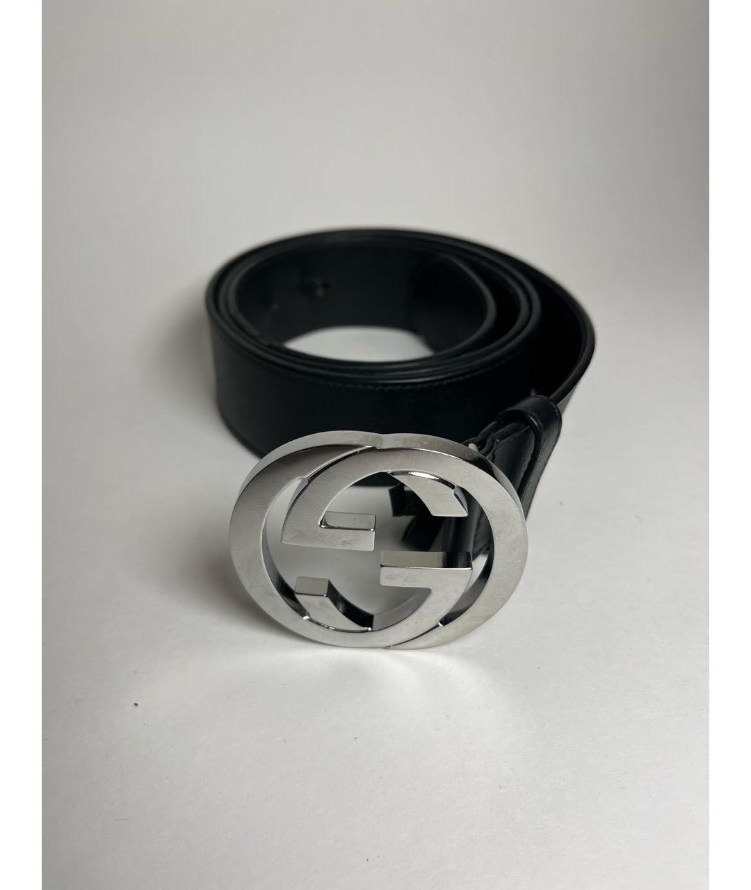 GUCCI Черный кожаный ремень, фото 9