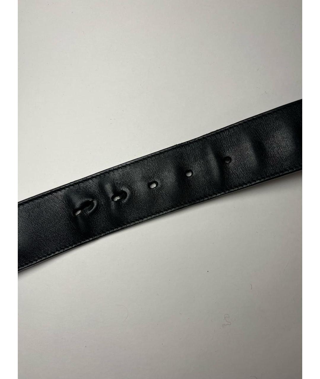 GUCCI Черный кожаный ремень, фото 4