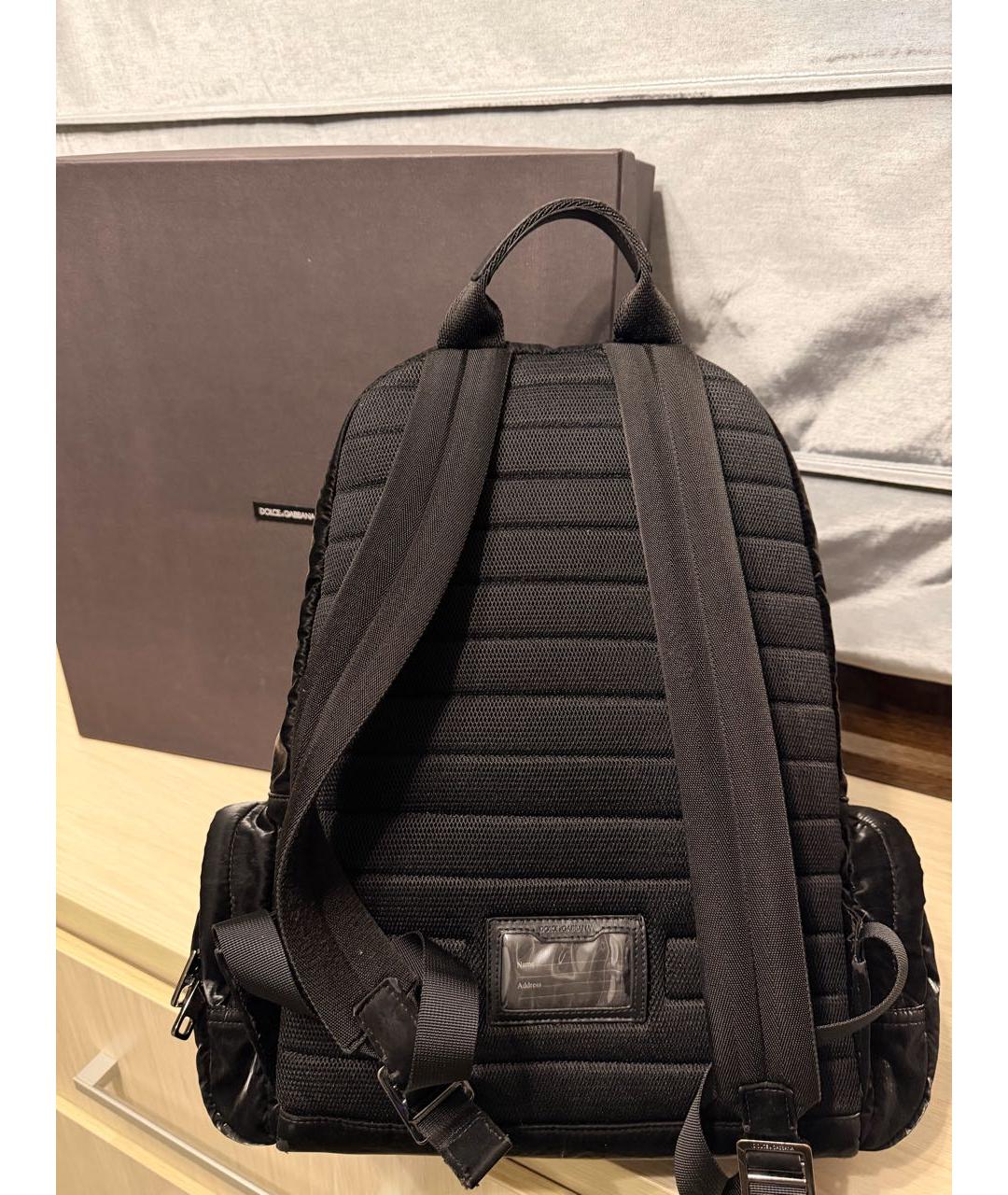 DOLCE&GABBANA Черный тканевый рюкзак, фото 3