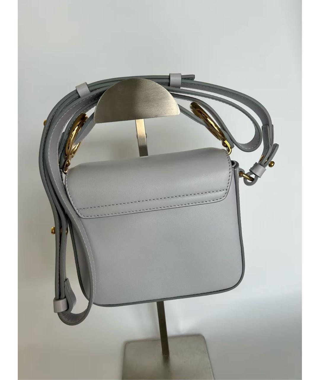 CHLOE Голубая кожаная сумка с короткими ручками, фото 6