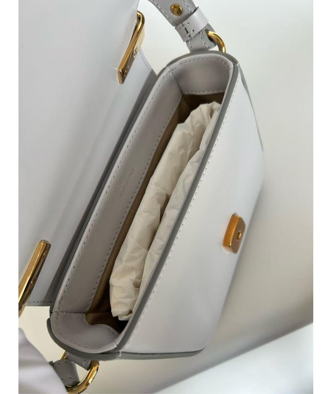 CHLOE Голубая кожаная сумка с короткими ручками, фото 7