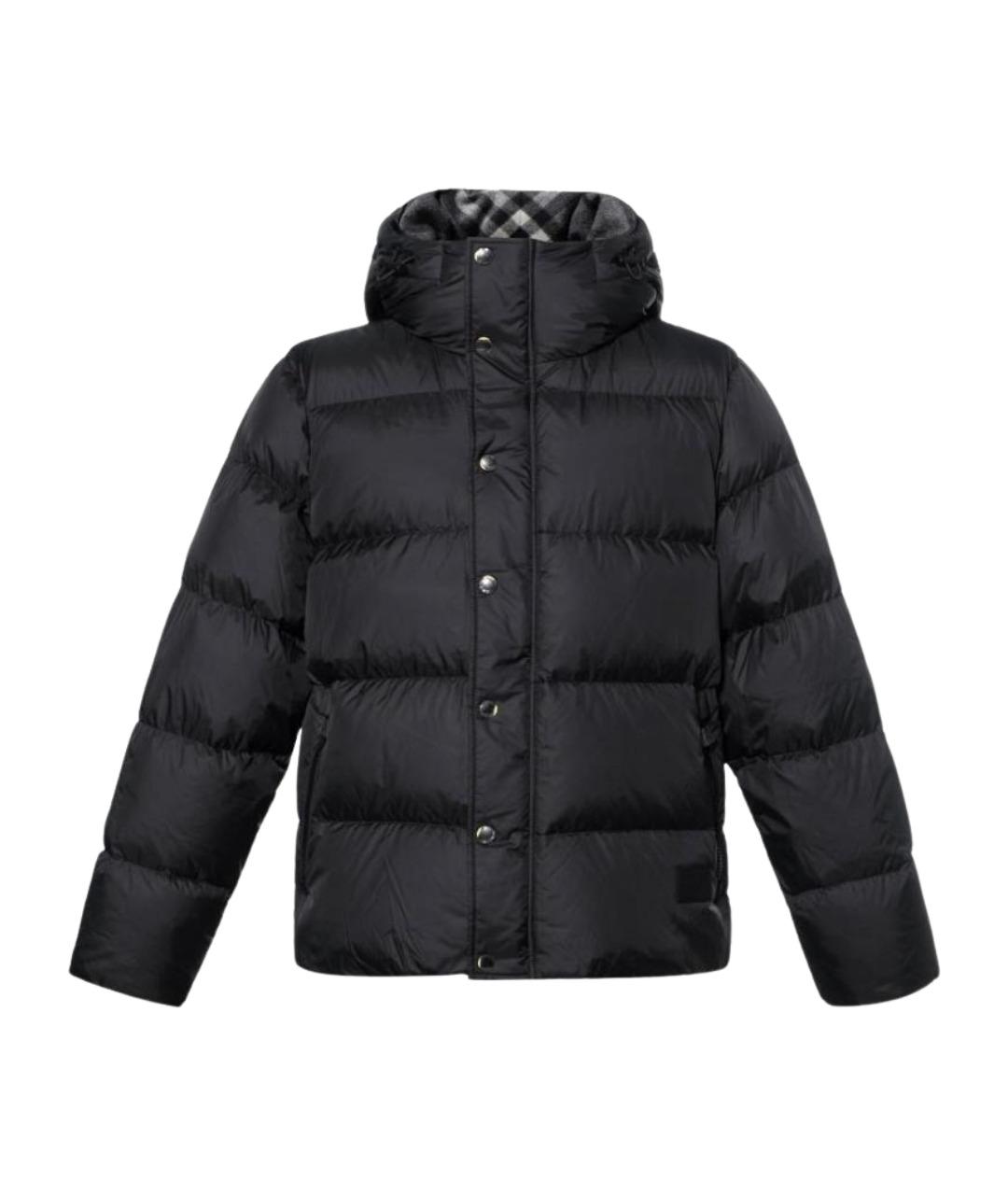 BURBERRY Черный полиэстеровый пуховик, фото 1