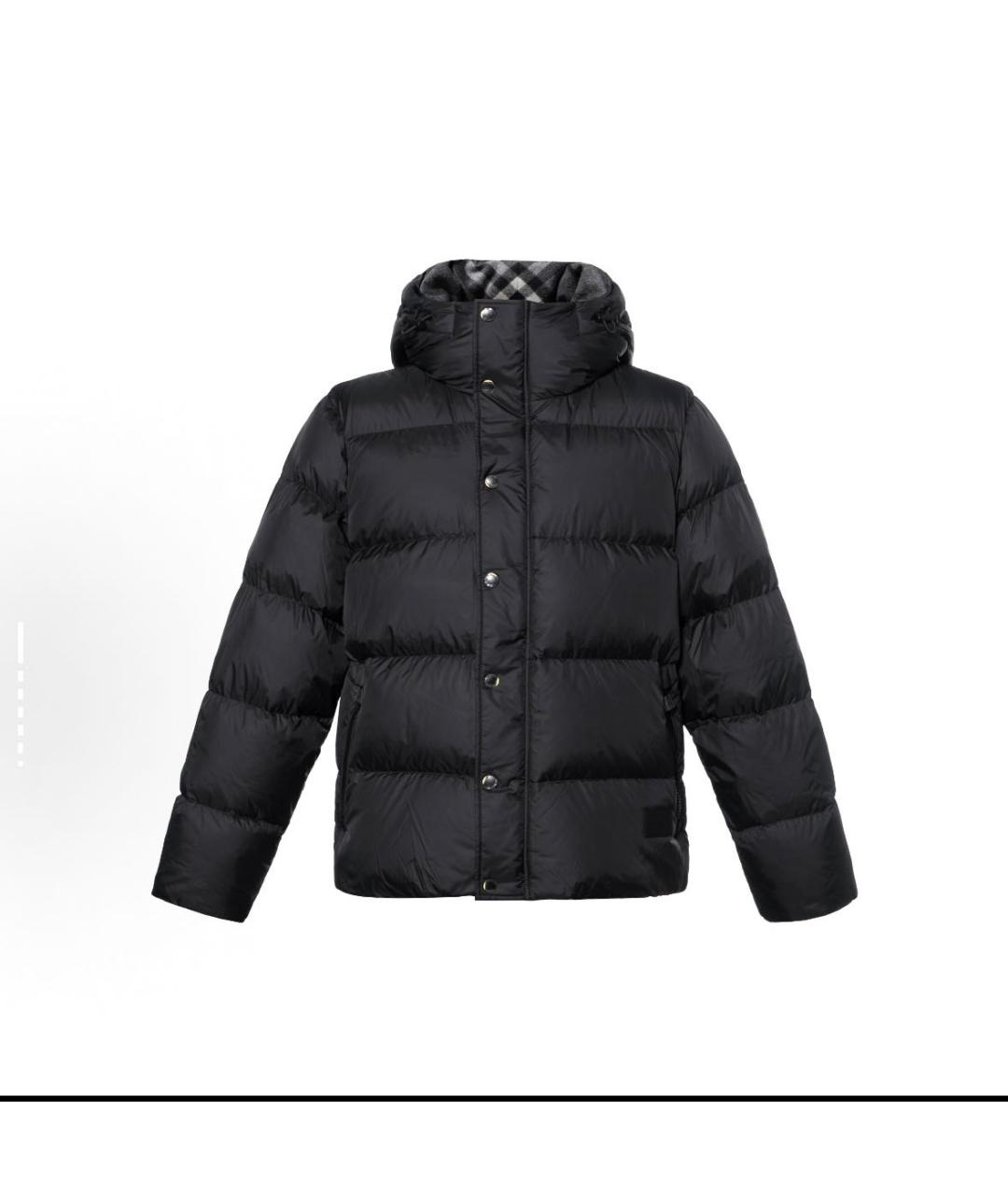 BURBERRY Черный полиэстеровый пуховик, фото 5