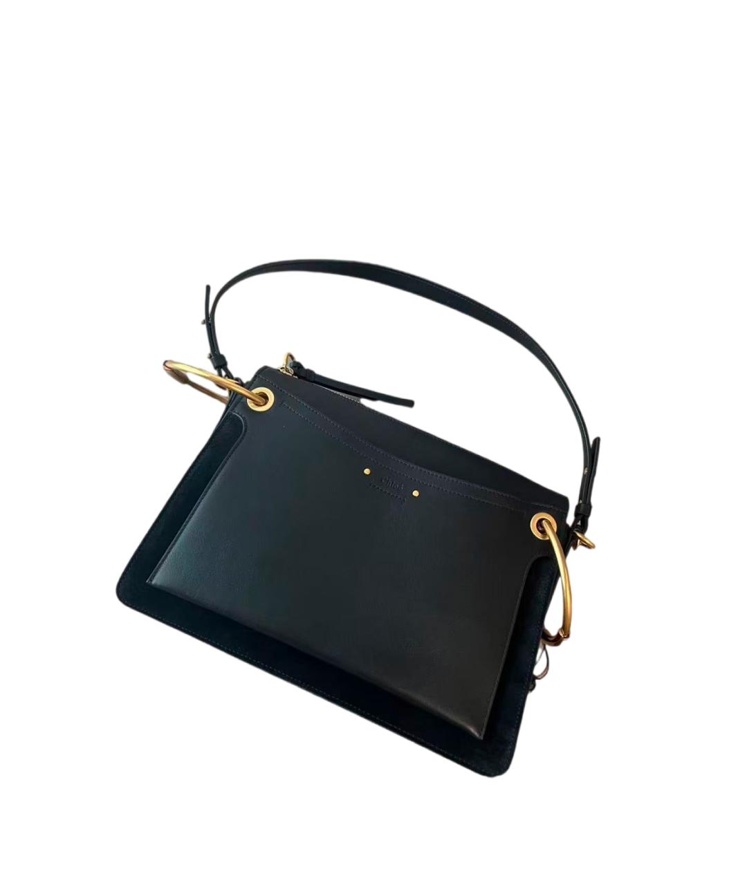 CHLOE Черная кожаная сумка через плечо, фото 6