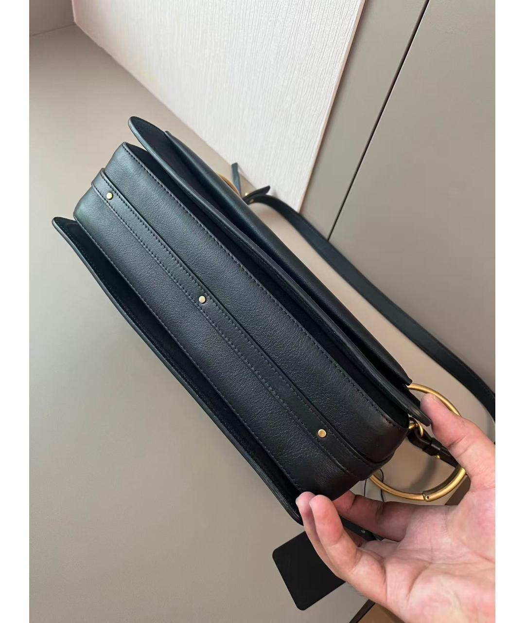 CHLOE Черная кожаная сумка через плечо, фото 4