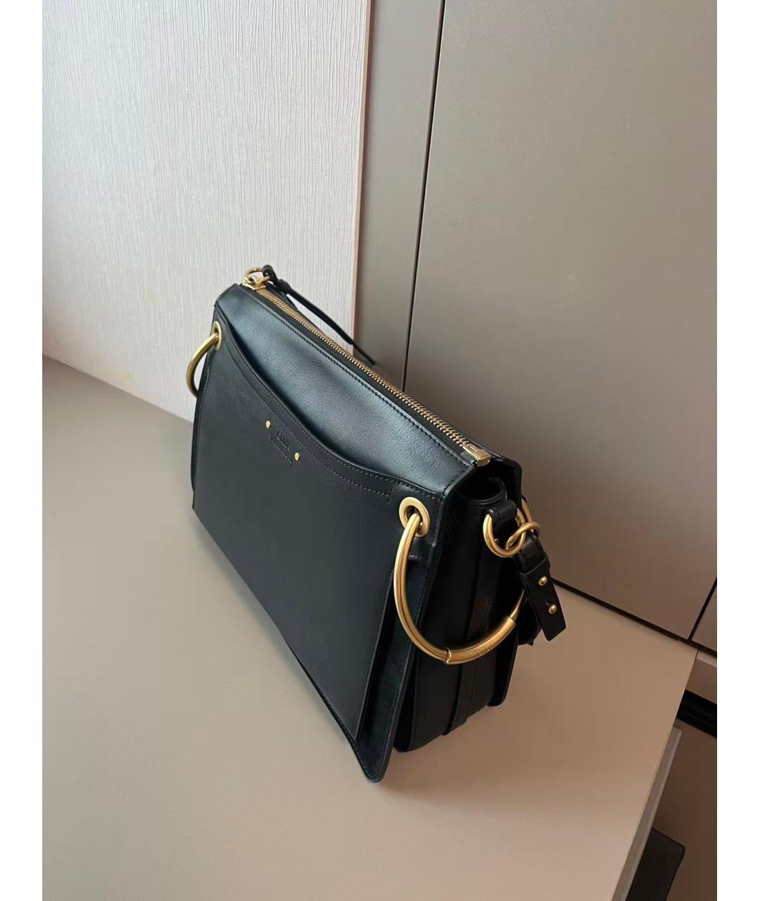 CHLOE Черная кожаная сумка через плечо, фото 3