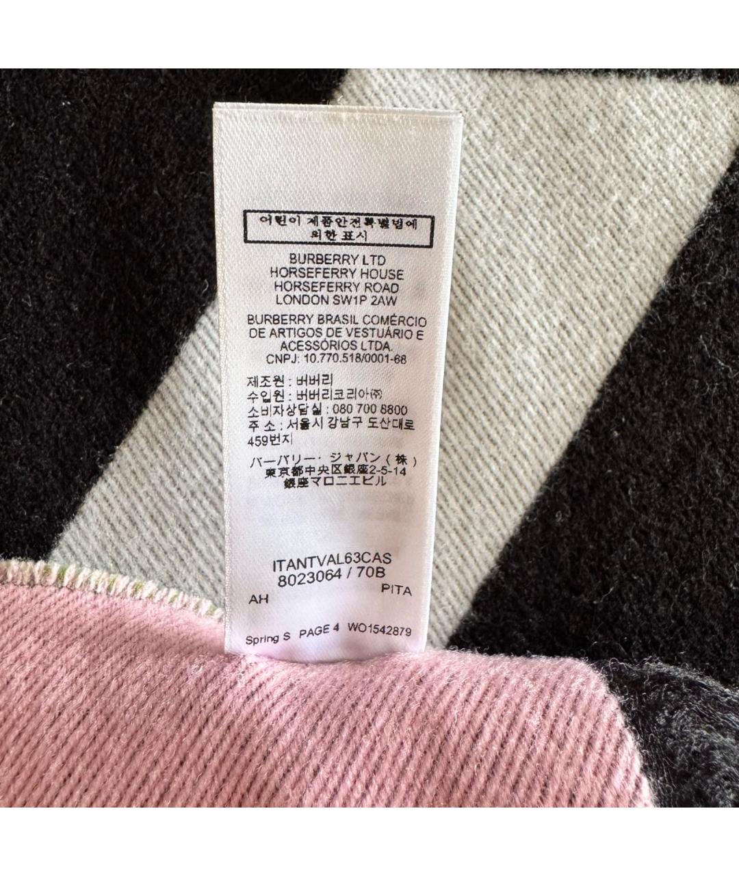 BURBERRY Мульти шерстяной шарф, фото 5