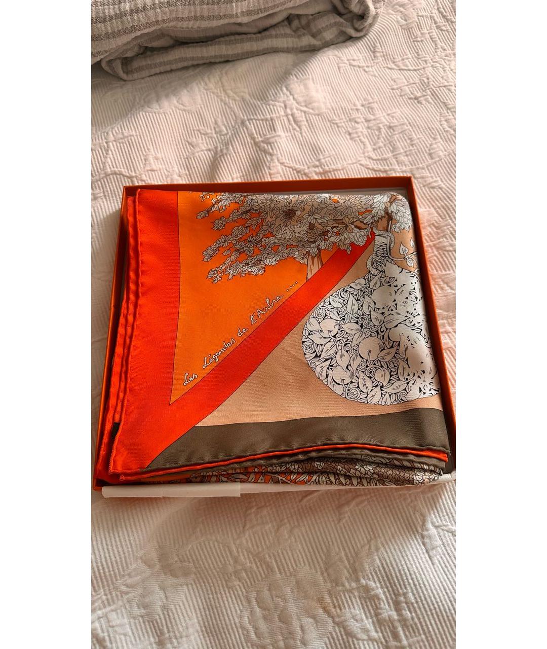 HERMES Мульти шелковый платок, фото 2